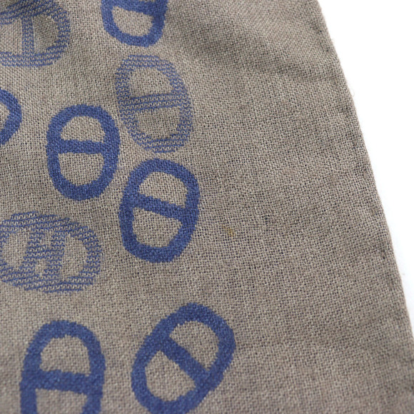 HERMES Men's Cashmere and Silk Chaine d'Ancre All-Over Print Two-Tone Stole/S...